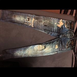 Embellished designed jeggings- NWOT